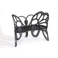 Flower House Flower House FHBFB06 Butterfly Bench - Black FHBFB06